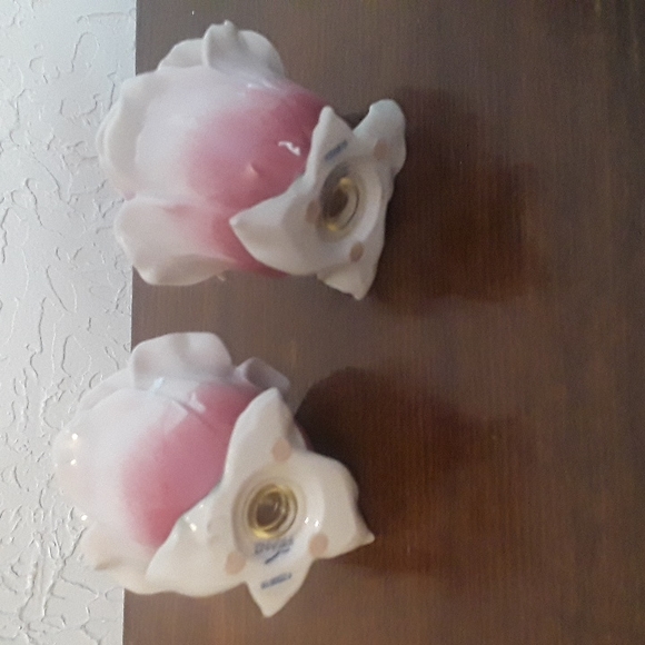 Franz Porcelain Camellia Salt & Pepper Shakers, Beautiful! 🌹🌹 - Picture 3 of 4